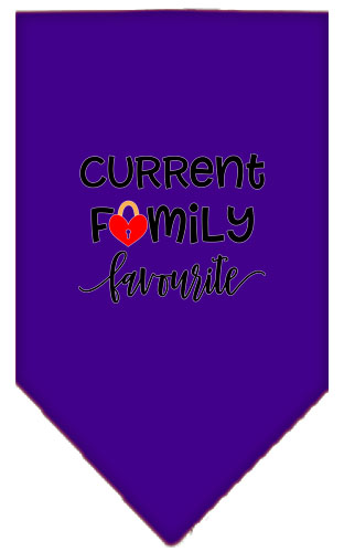 Family Favorite Screen Print Bandana Purple Small